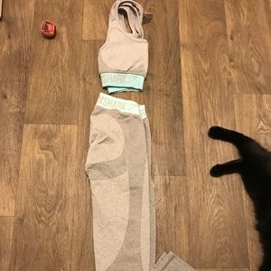 Gymshark flex leggings and matching sports bra